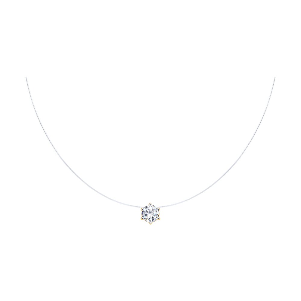 

Колье из красного золота 38 см Diamant 51-170-01157-6, фианит, 51-170-01157-6