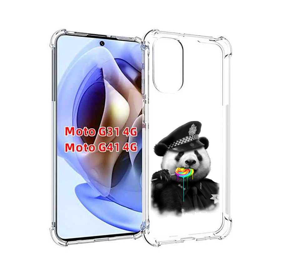 

Чехол MyPads Панда полиция для Motorola Moto G31 4G / G41 4G, Прозрачный, Tocco