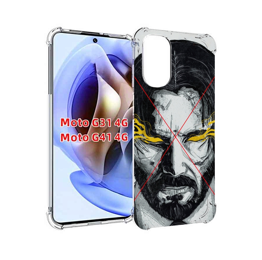 

Чехол MyPads Джон-Уик для Motorola Moto G31 4G / G41 4G, Прозрачный, Tocco