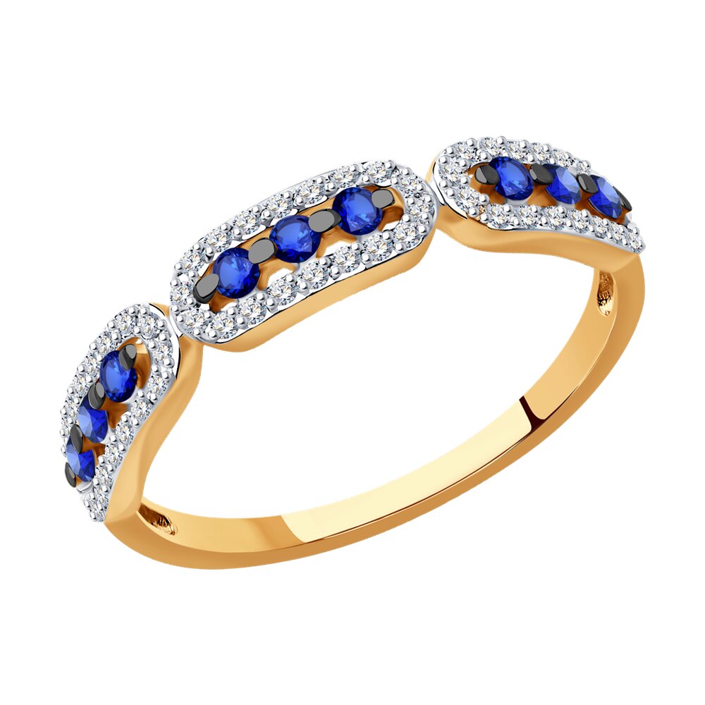 

Кольцо из золота р. , SOKOLOV Diamonds 2011253, бриллиант\сапфир, 2011253