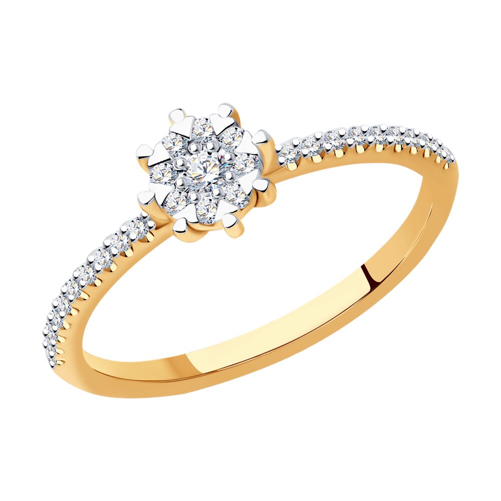 

Кольцо помолвочное из красного золота с бриллиантом р.  SOKOLOV Diamonds 1012329, 1012329