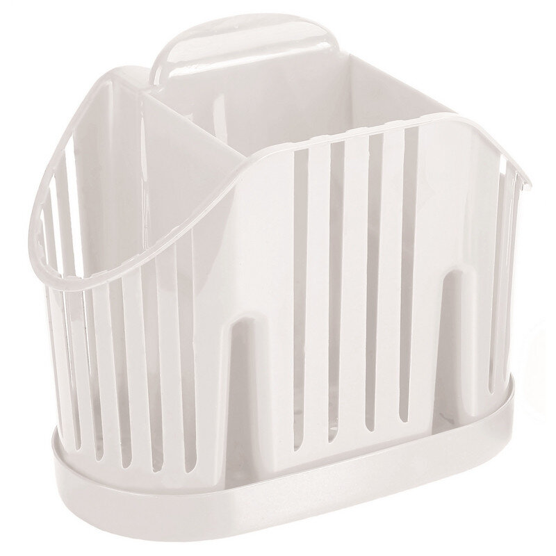 Сушилка для столовых приборов трехсекционная пластиковая Idea белая артикул производителя