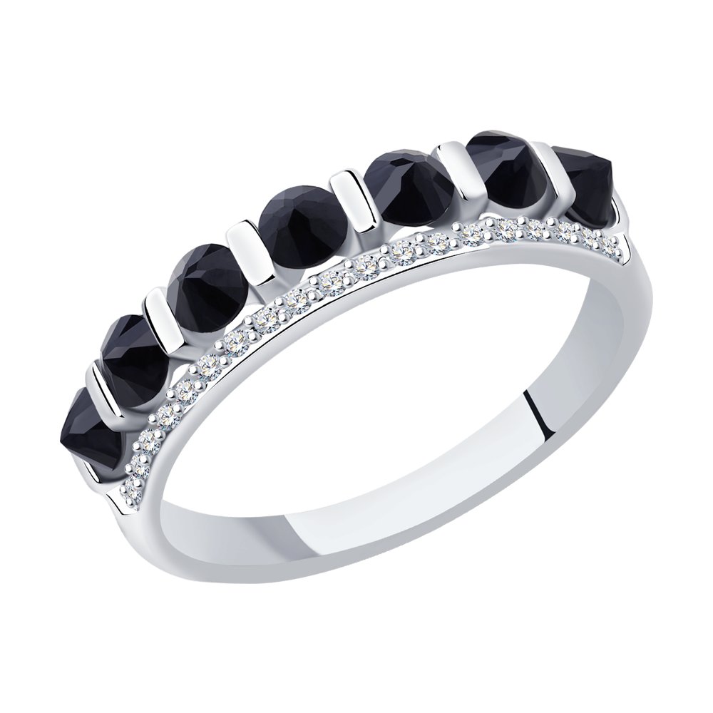 

Кольцо из белого золота с бриллиантом/сапфиром р.  SOKOLOV Diamonds 2011188-3, 2011188-3