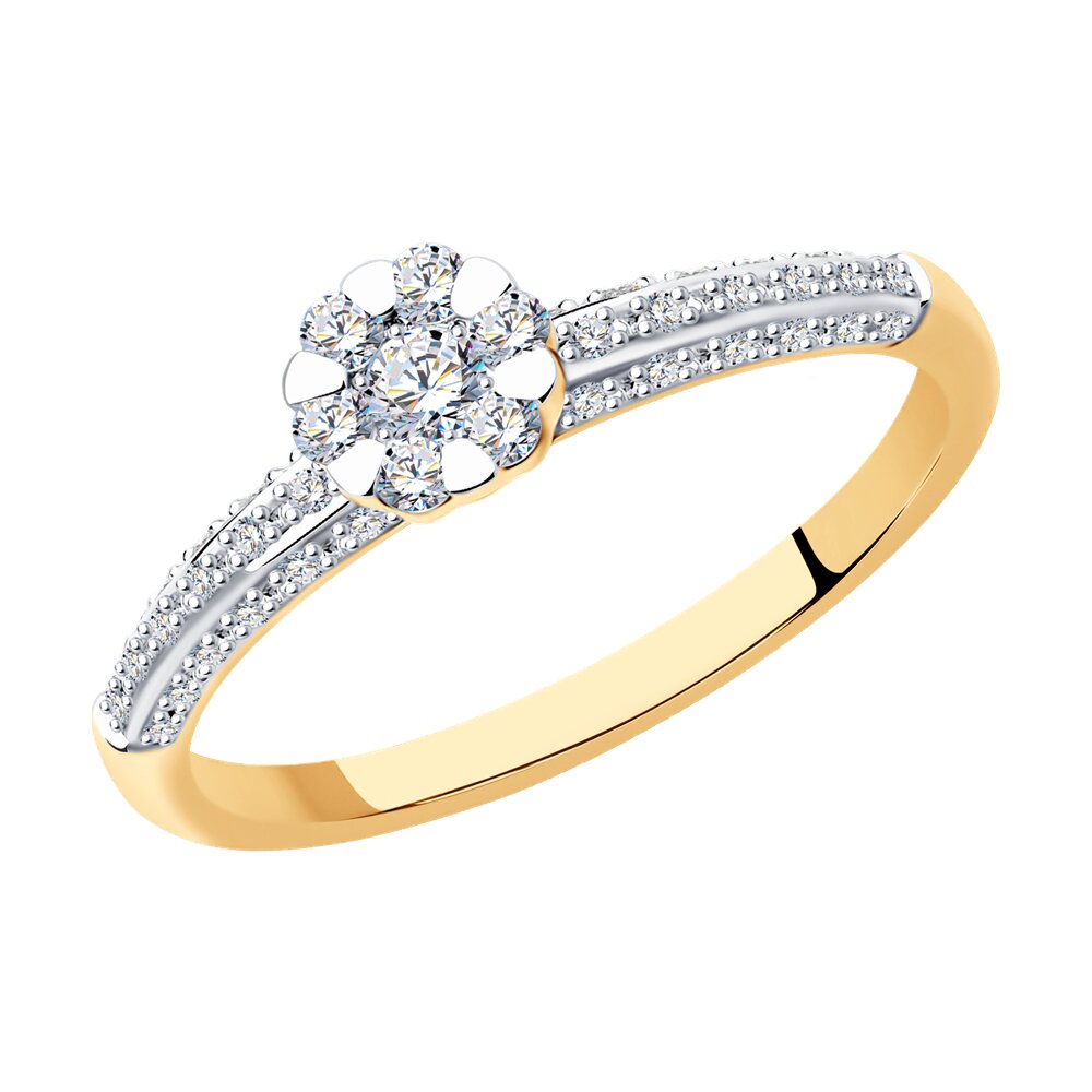 

Кольцо из красного золота р. 17,5 SOKOLOV Diamonds 1012201, бриллиант, 1012201