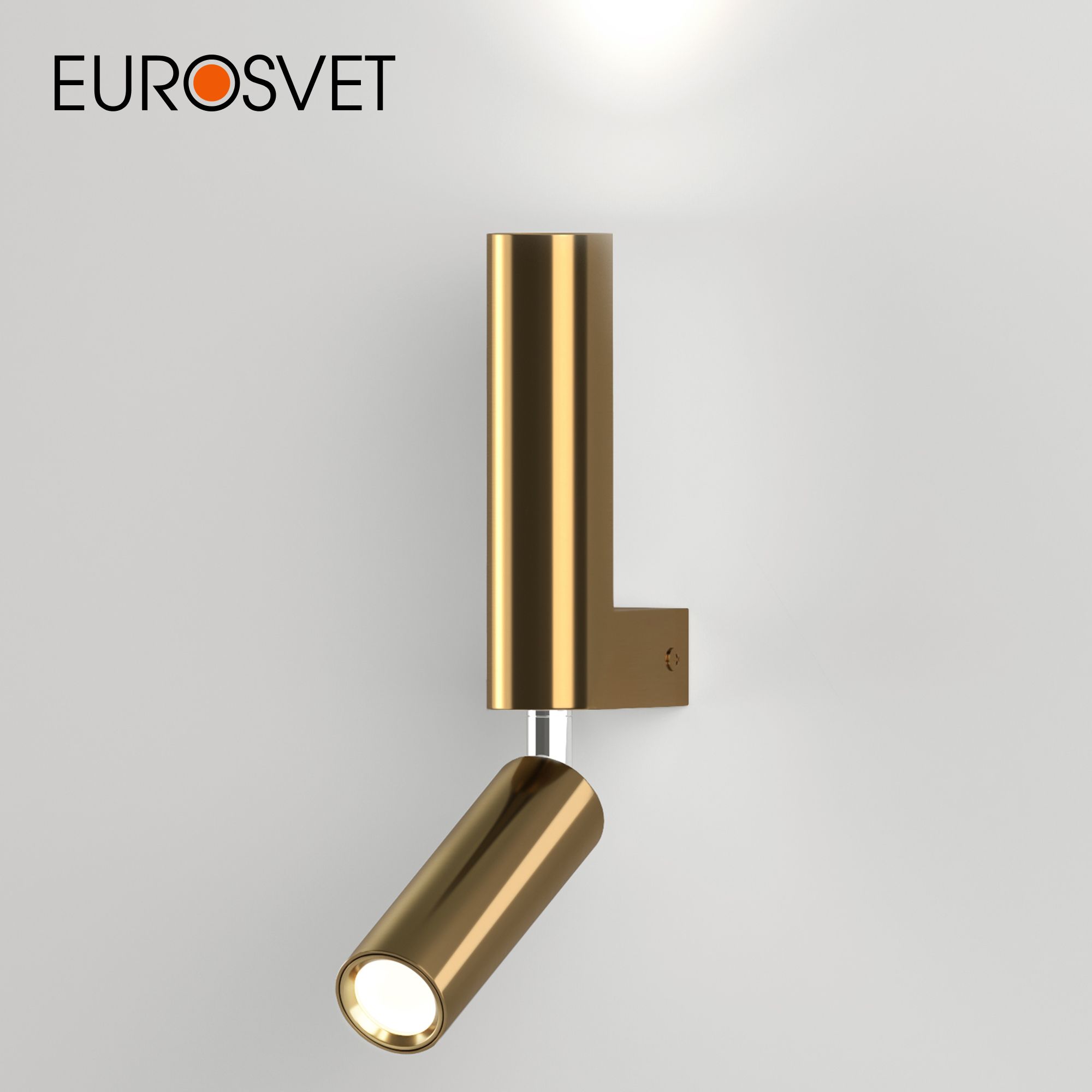 

Настенный светодиодный светильник спот Eurosvet Pitch 40020/1 LED латунь 4200 К 6 Вт