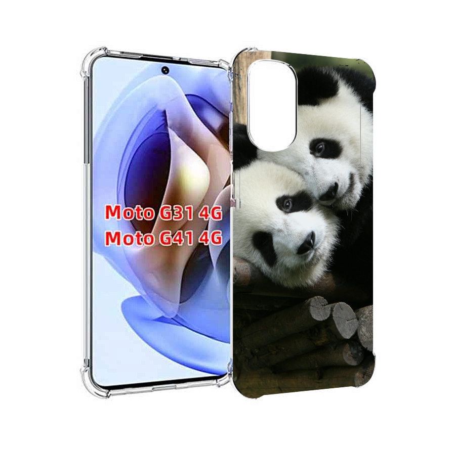 

Чехол MyPads Две-панды для Motorola Moto G31 4G / G41 4G, Прозрачный, Tocco