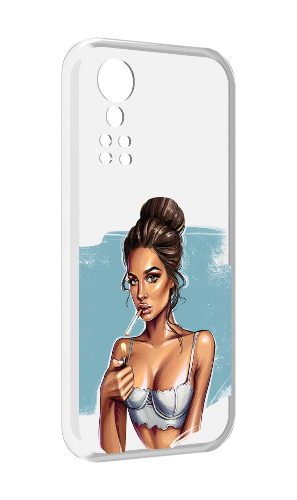 

Чехол MyPads девушка-с-зажигалкой для ZTE Axon 30 5G / Axon 30S, Прозрачный, Tocco