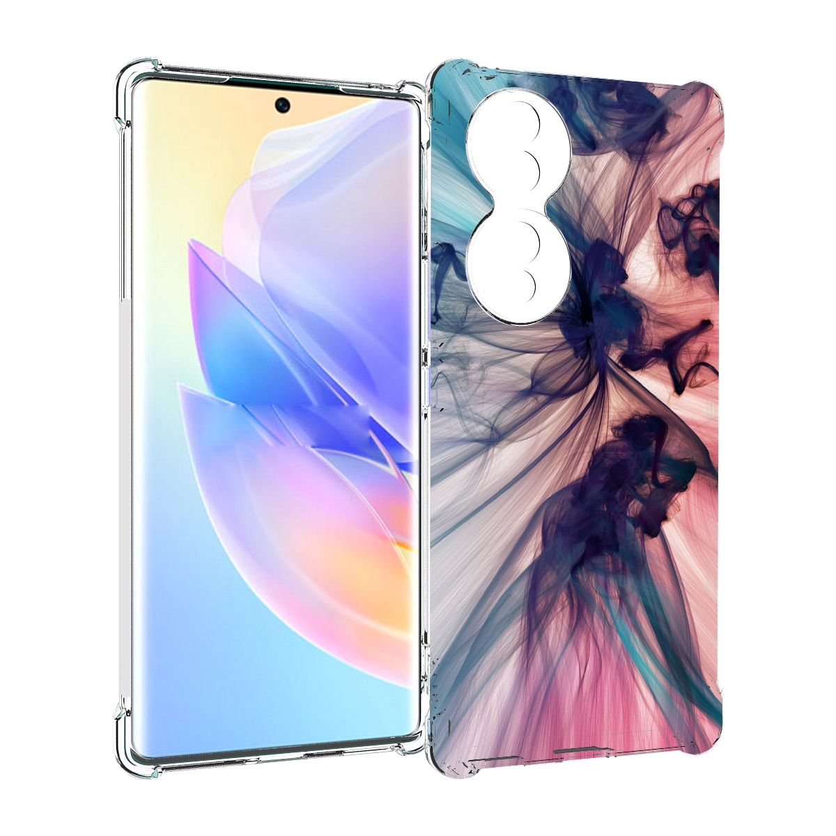 

Чехол MyPads разноцветный дым для Honor 70, Прозрачный, Tocco