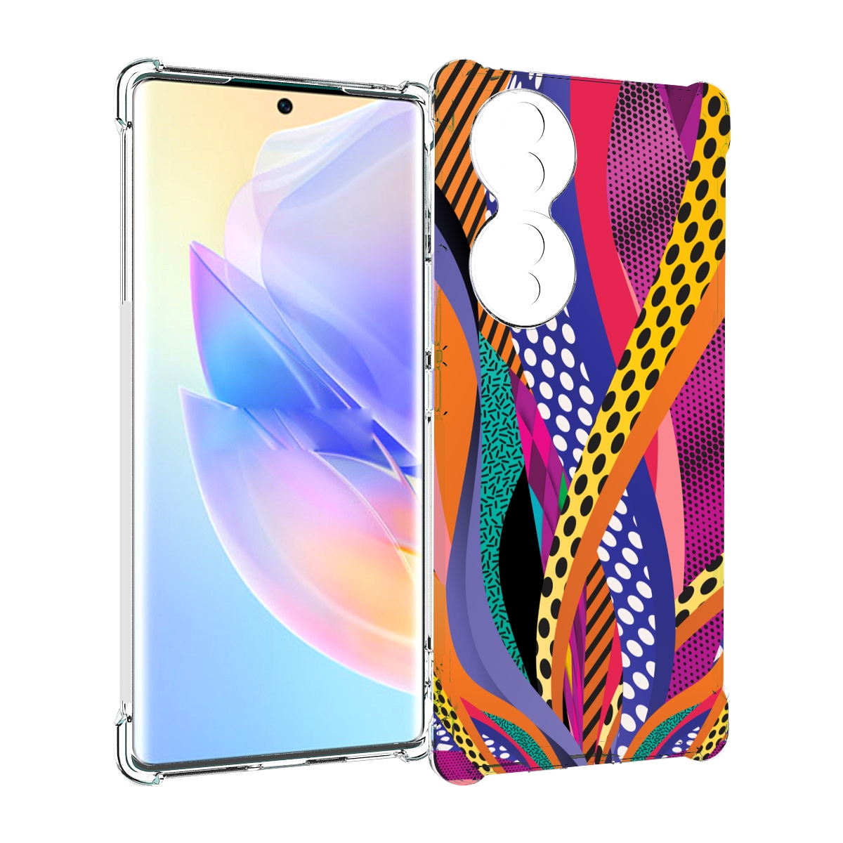 

Чехол MyPads разноцветные щупальца для Honor 70, Прозрачный, Tocco
