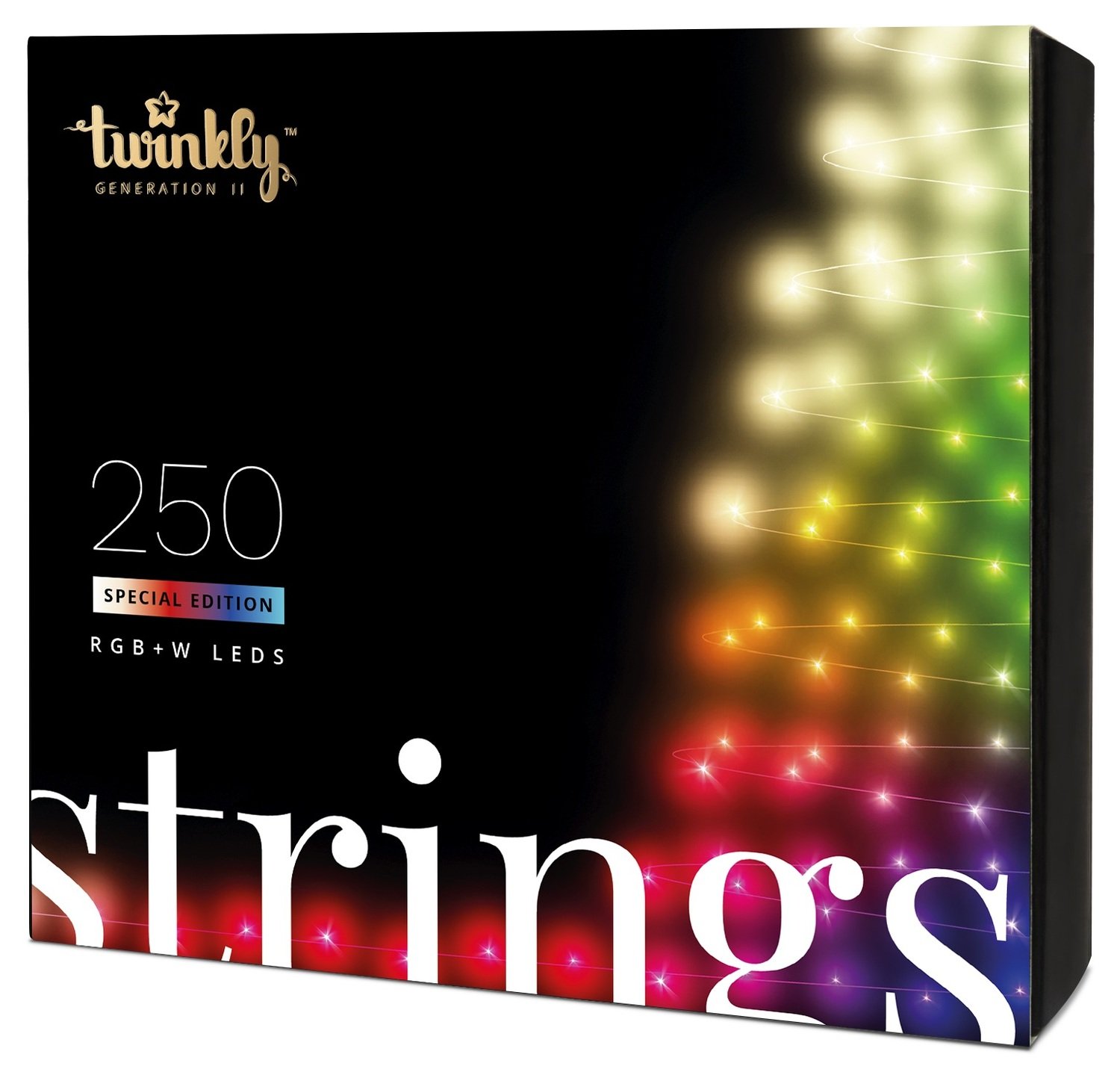 фото Новогодняя электрическая гирлянда twinkly strings rgbw250 tws250spp-teu 2,3 м разноцветный