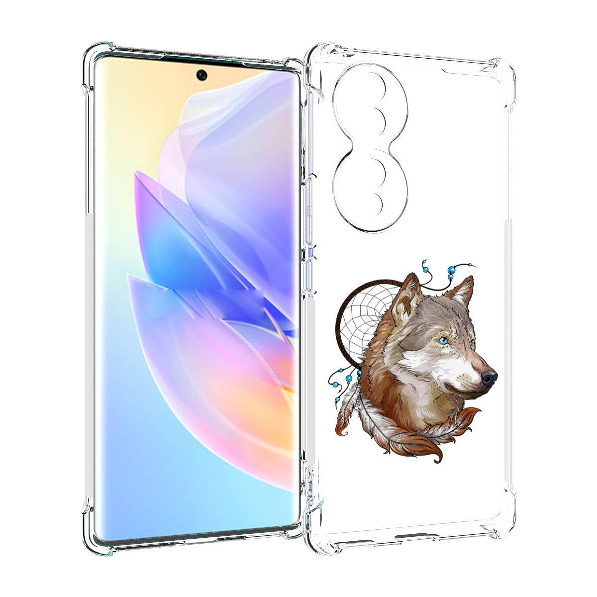 

Чехол MyPads волк и ловец снов для Honor 70, Прозрачный, Tocco