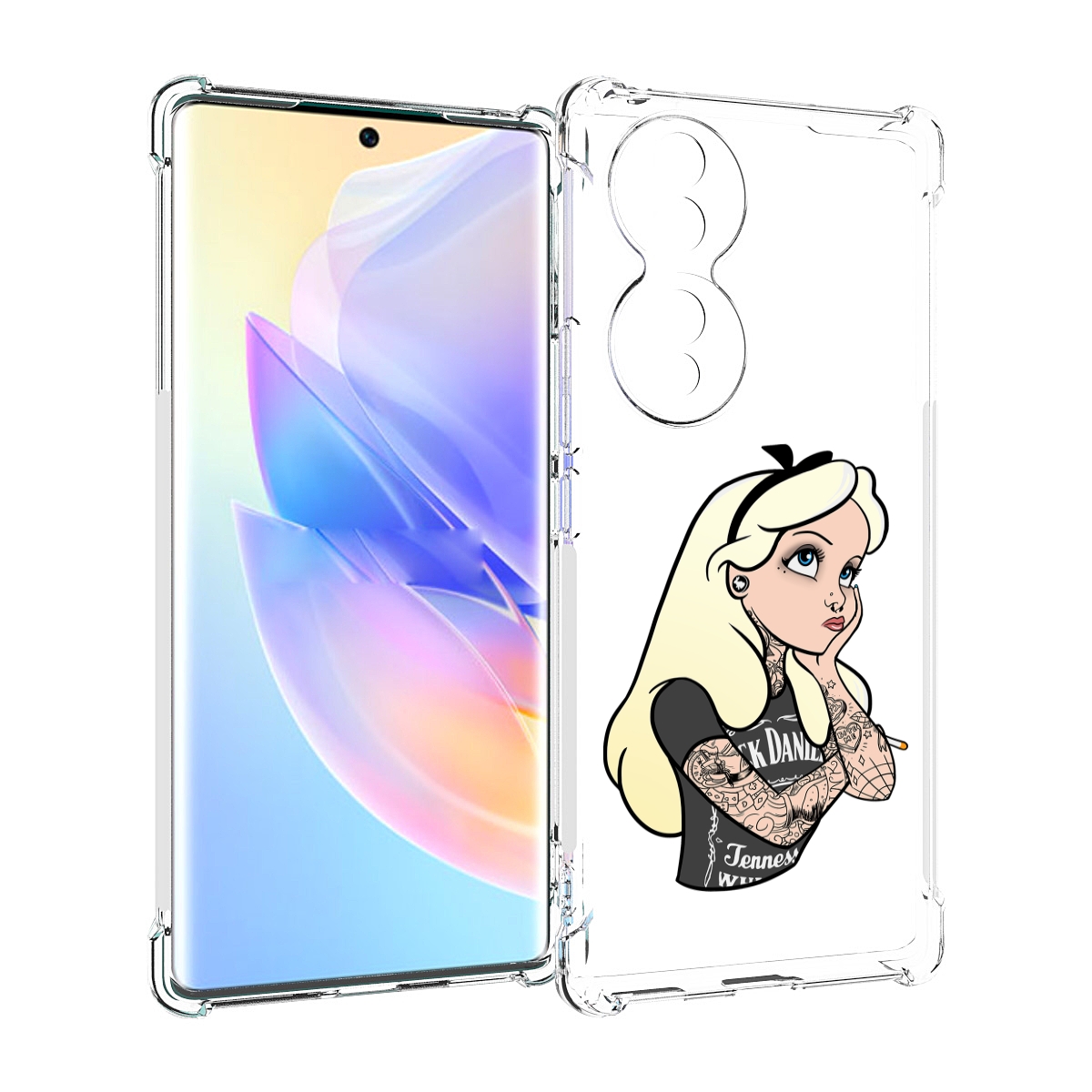 

Чехол MyPads принцесса-в-татуировках женский для Honor 70, Прозрачный, Tocco