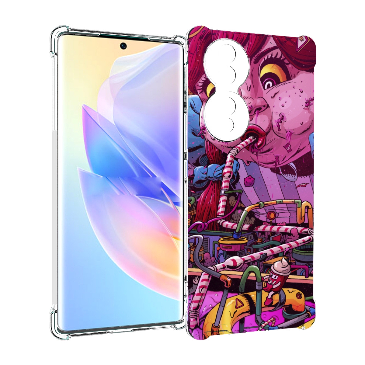 

Чехол MyPads прикольная сладкая картинка для Honor 70, Прозрачный, Tocco