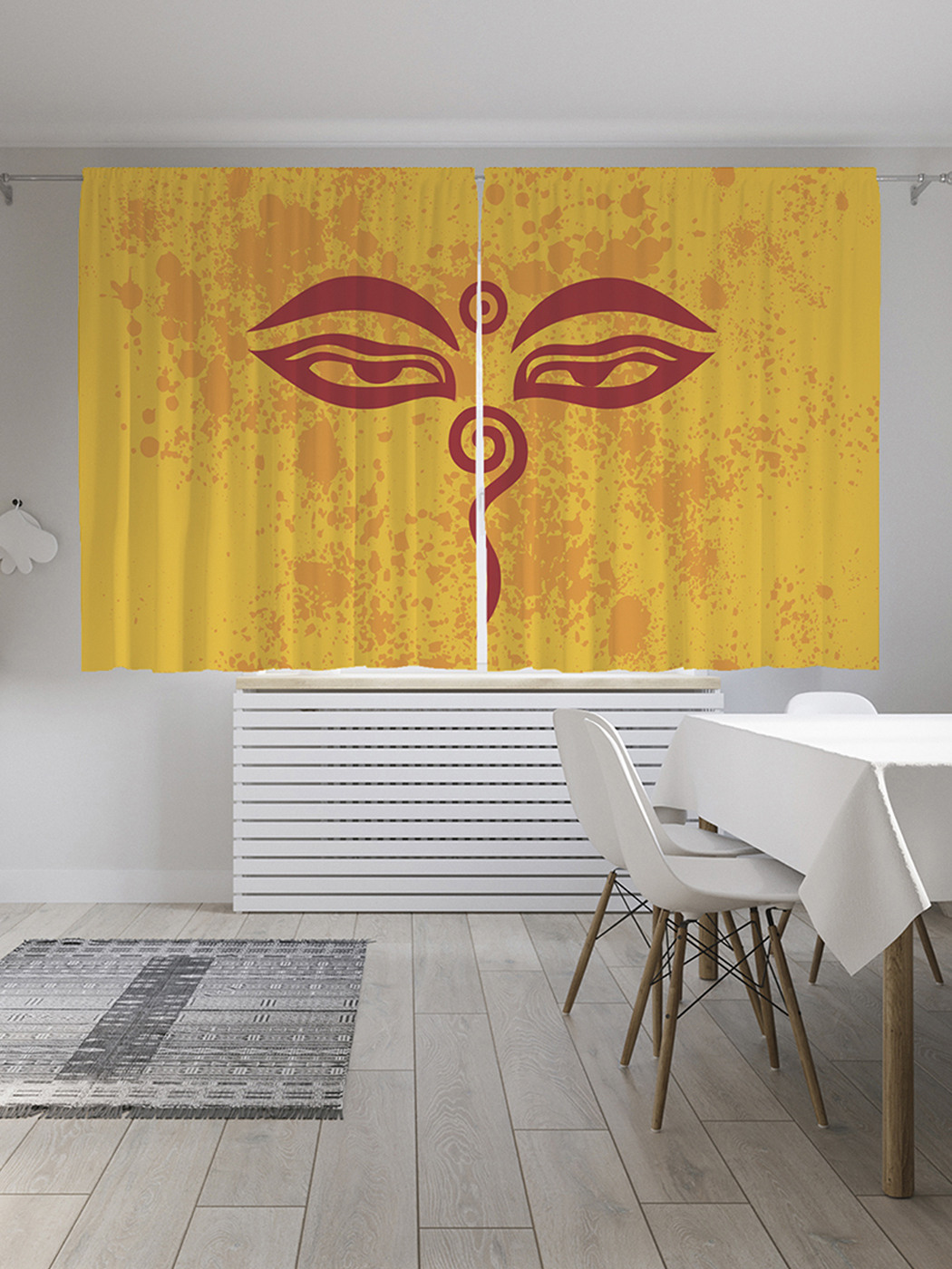 

Шторы с фотопечатью "Наблюдающий узор" из сатена, 290х180 см