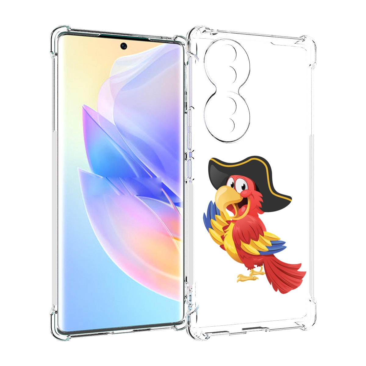 

Чехол MyPads попугай-пират для Honor 70, Прозрачный, Tocco