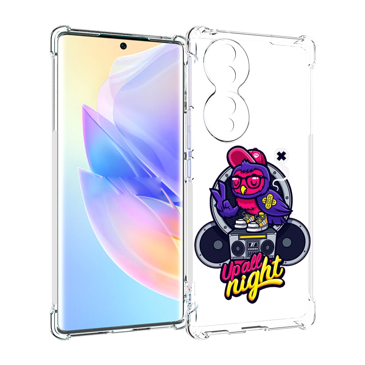 

Чехол MyPads попугай любит музыку для Honor 70, Прозрачный, Tocco