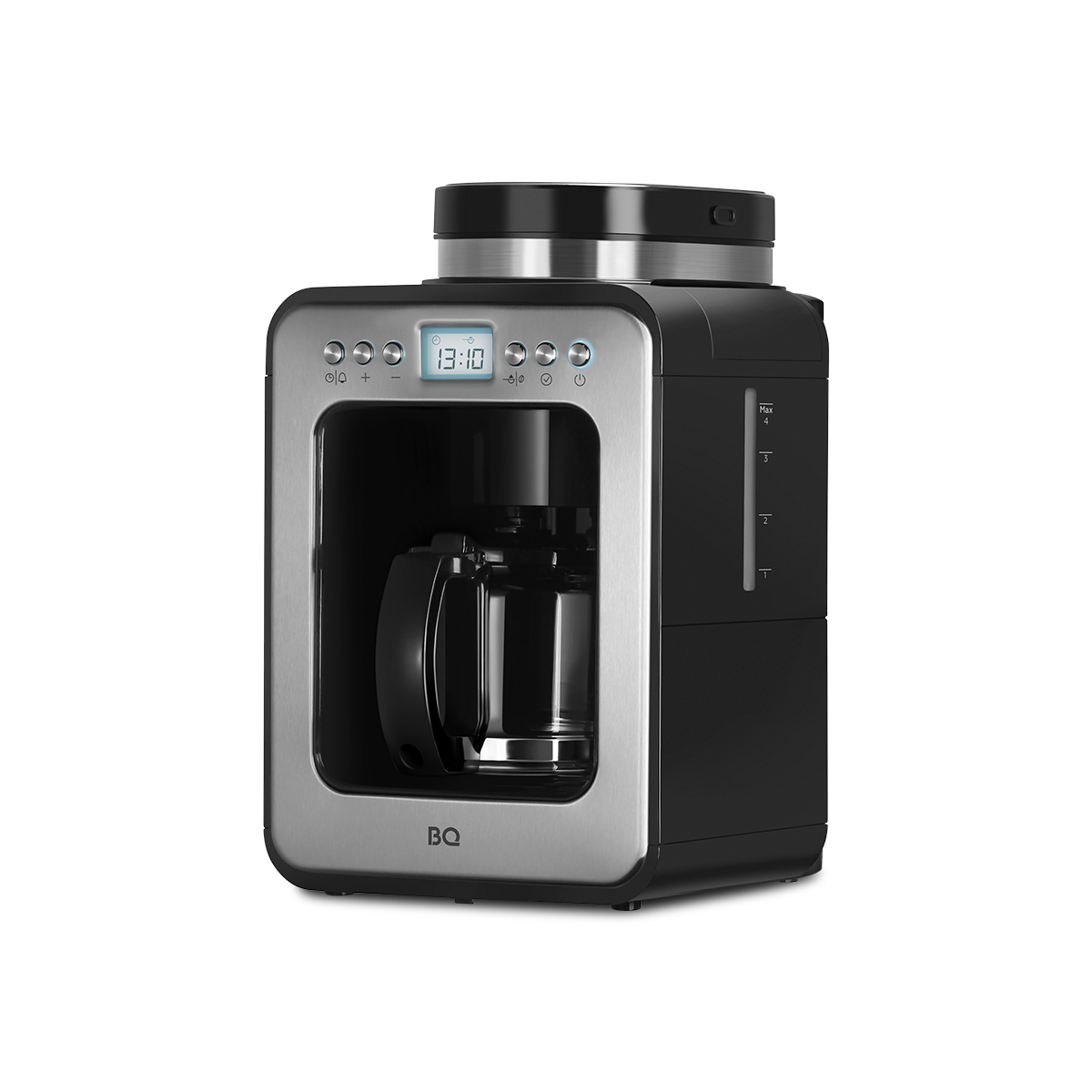 Кофеварка капельного типа BQ CM7001 серебристый, черный кофеварка hyundai hem 1310 800вт кремовый серебристый