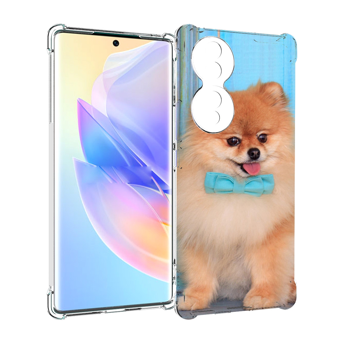 

Чехол MyPads померанскии шпиц для Honor 70, Прозрачный, Tocco