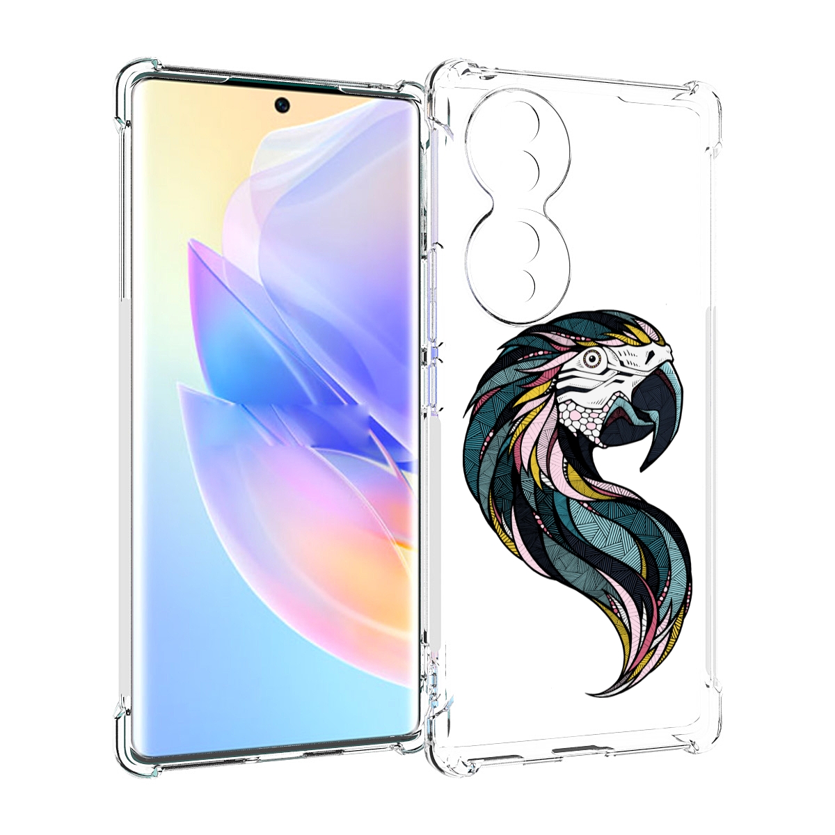 

Чехол MyPads полупопугай для Honor 70, Прозрачный, Tocco