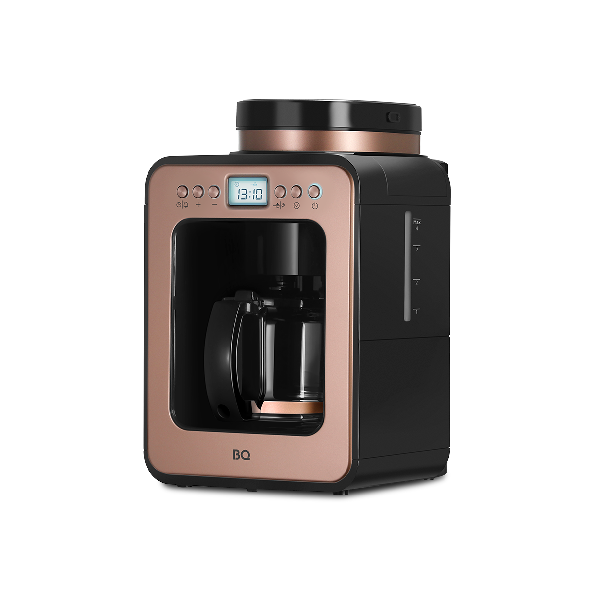 Кофеварка капельного типа BQ CM7001 золотистый, розовый, черный капельная кофеварка со встроенной кофемолкой bq cm7001 стальной