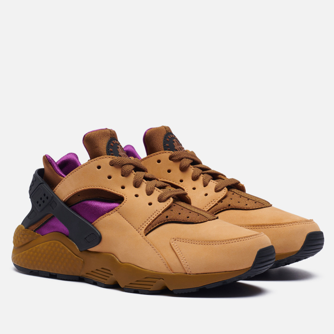 фото Кроссовки мужские nike air huarache leather praline коричневые 43 eu