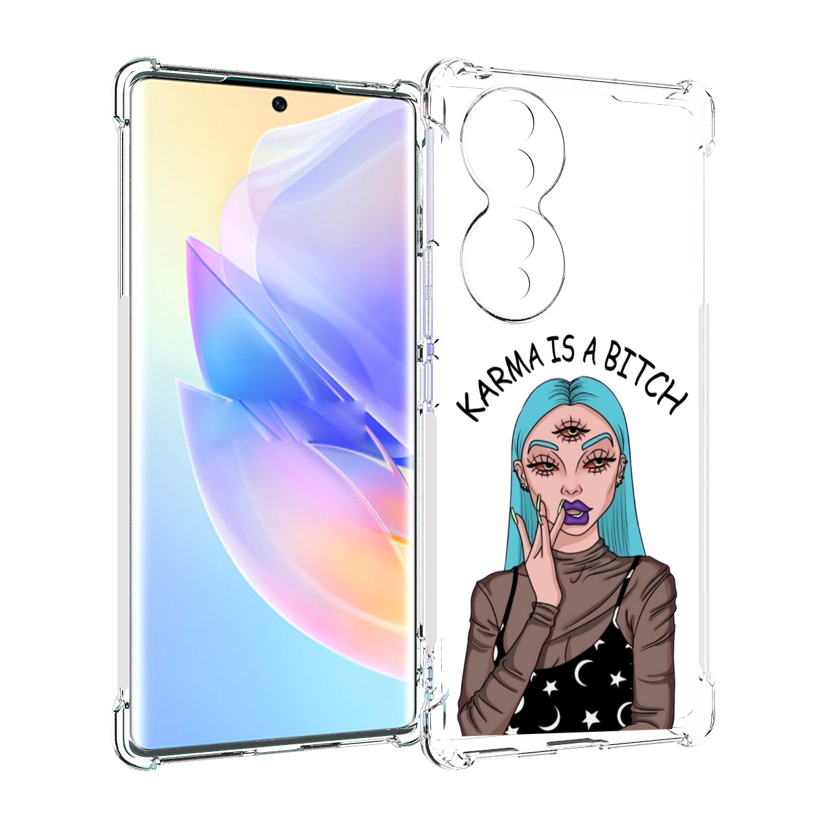 

Чехол MyPads плохая-карма женский для Honor 70, Прозрачный, Tocco