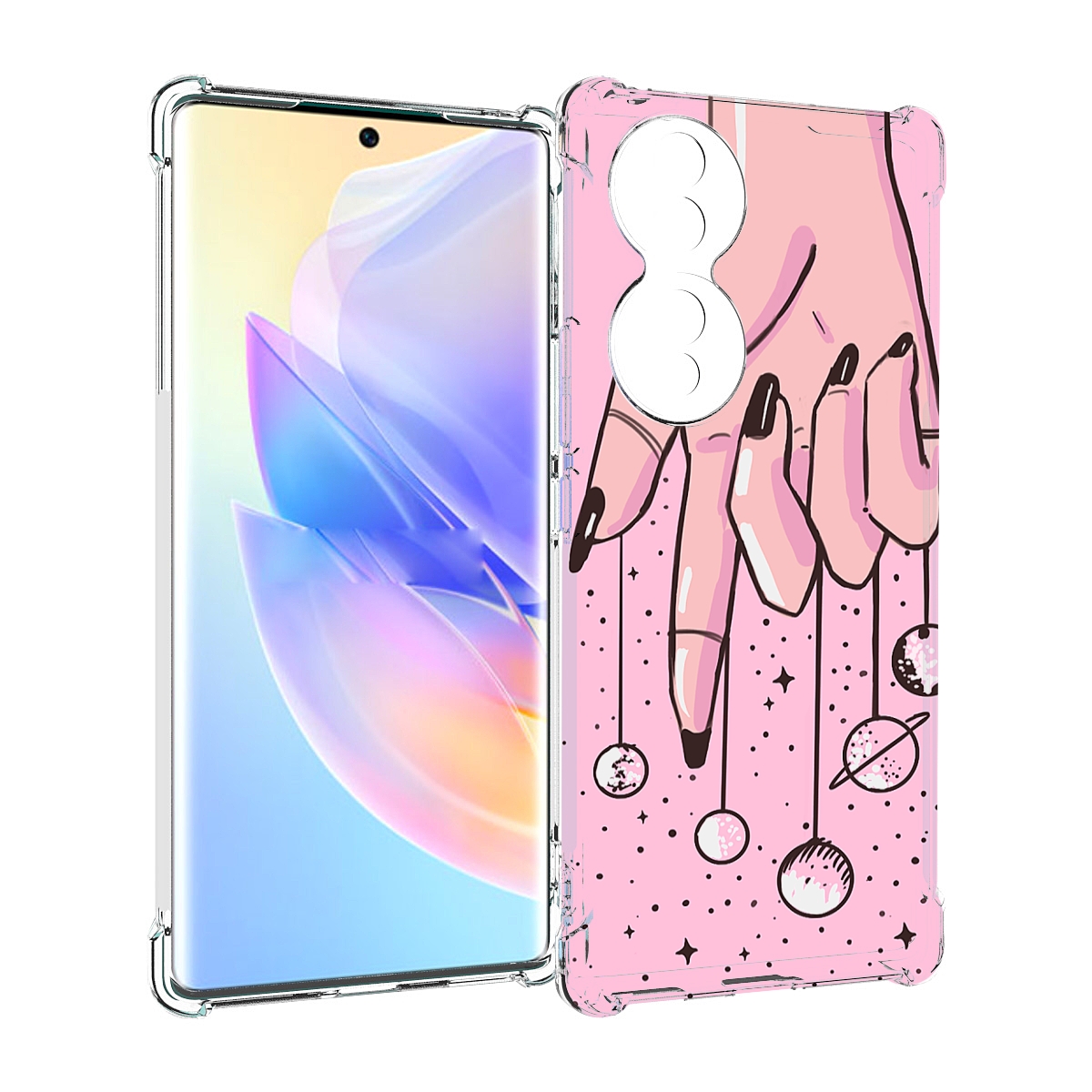 

Чехол MyPads планеты-на-пальцах для Honor 70, Прозрачный, Tocco