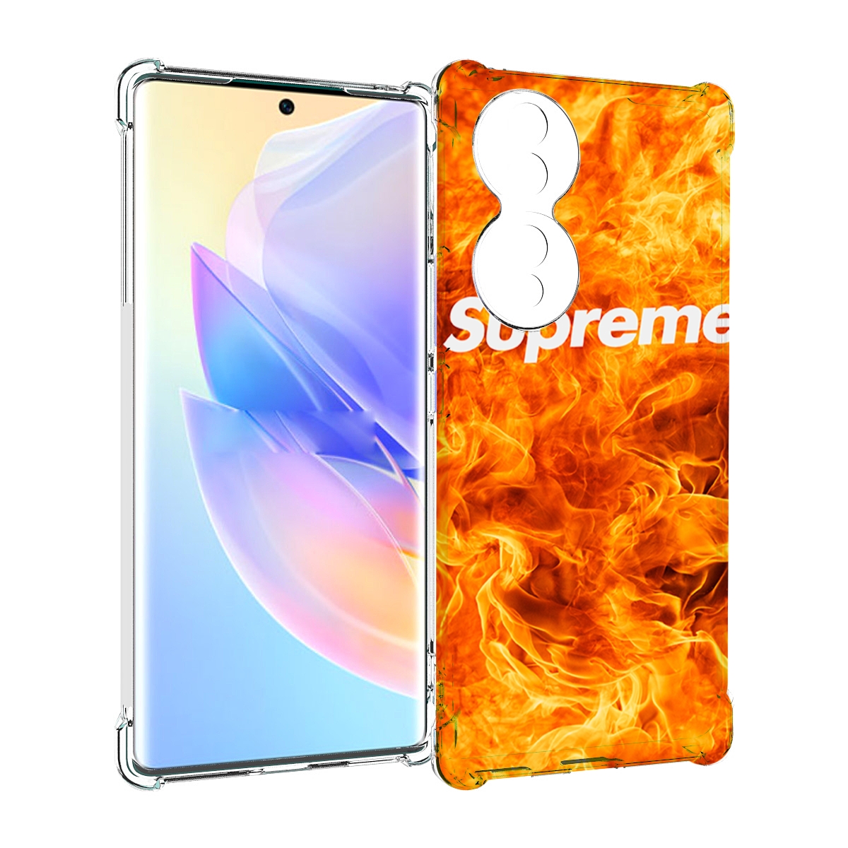 

Чехол MyPads пламя-пламенное суприм для Honor 70, Прозрачный, Tocco