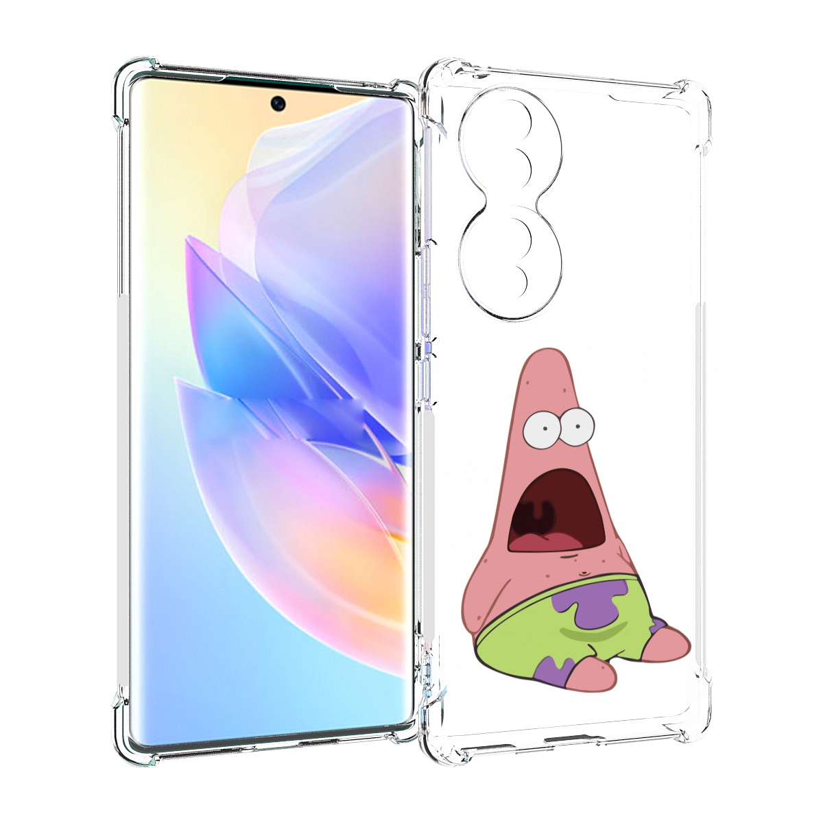 

Чехол MyPads патрик-в-шоке детский для Honor 70, Прозрачный, Tocco