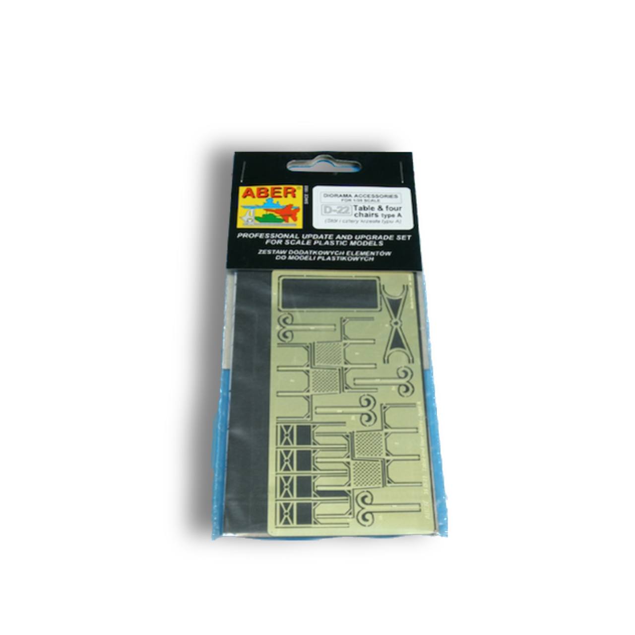 

35 D-22 Aber 1/35 Table four chairs type A, Однотонный, 35 D-22
