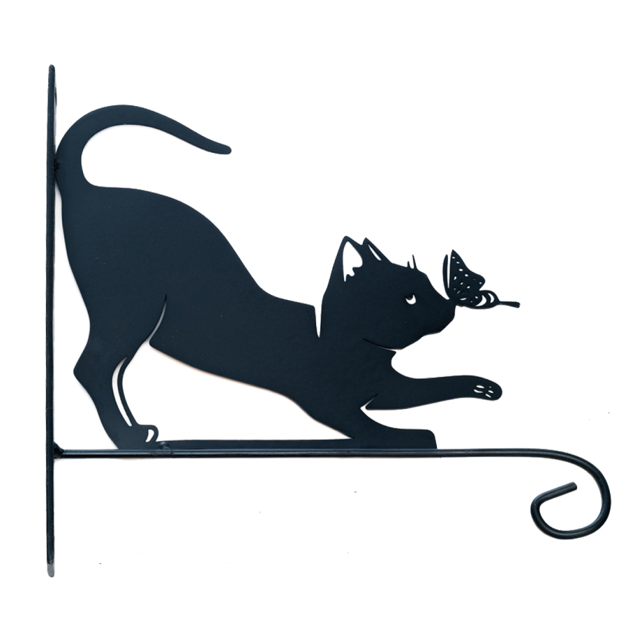 Кронштейн для подвесных кашпо Зри в корень! Кошка с бабочкой