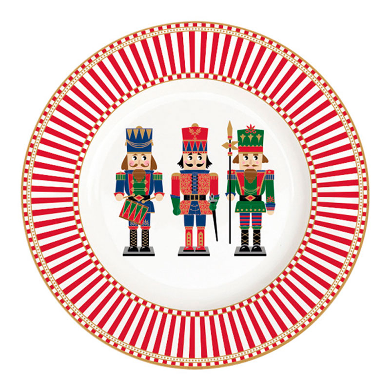 

Тарелка закусочная Easy Life Nutcracker, Белый;зеленый;красный