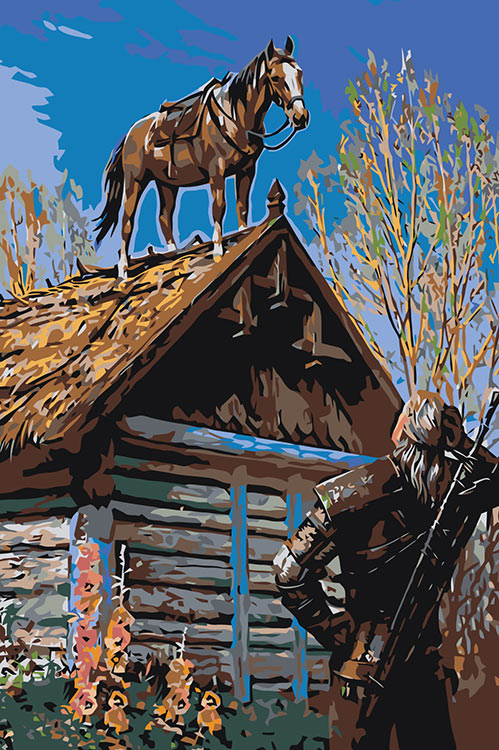 

Картина по номерам Живопись по Номерам Конь на крыше, 40x60, Конь на крыше