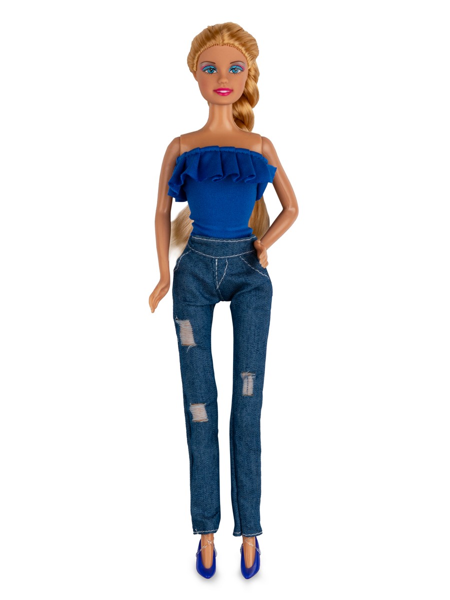 Кукла Defa Lucy Девушка в джинсах 28 см, синий