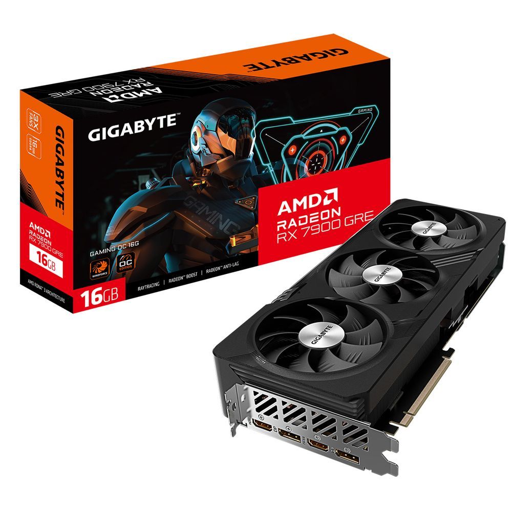 

Видеокарта GIGABYTE AMD Radeon RX 7900 GRE GAMING OC, Radeon RX 7900 GRE GAMING OC