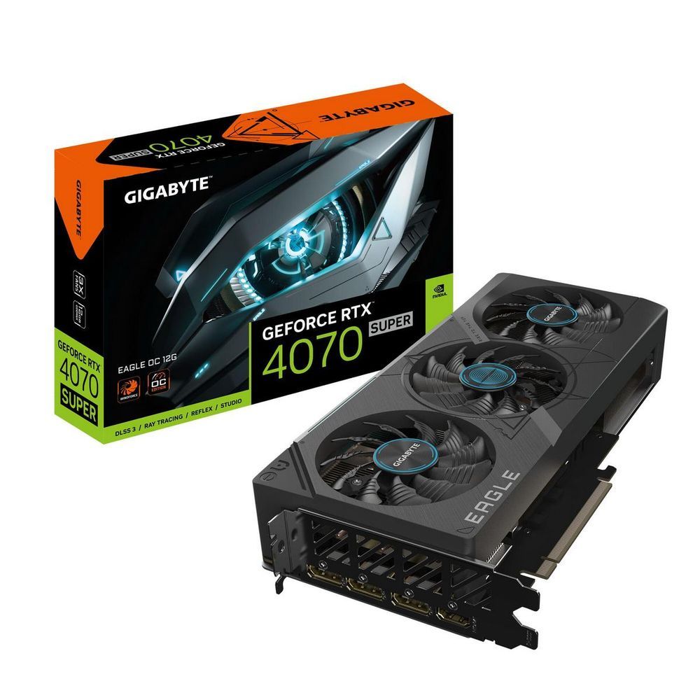 

Видеокарта GIGABYTE NVIDIA GeForce RTX 4070 SUPER EAGLE OC, GeForce RTX 4070 SUPER EAGLE OC