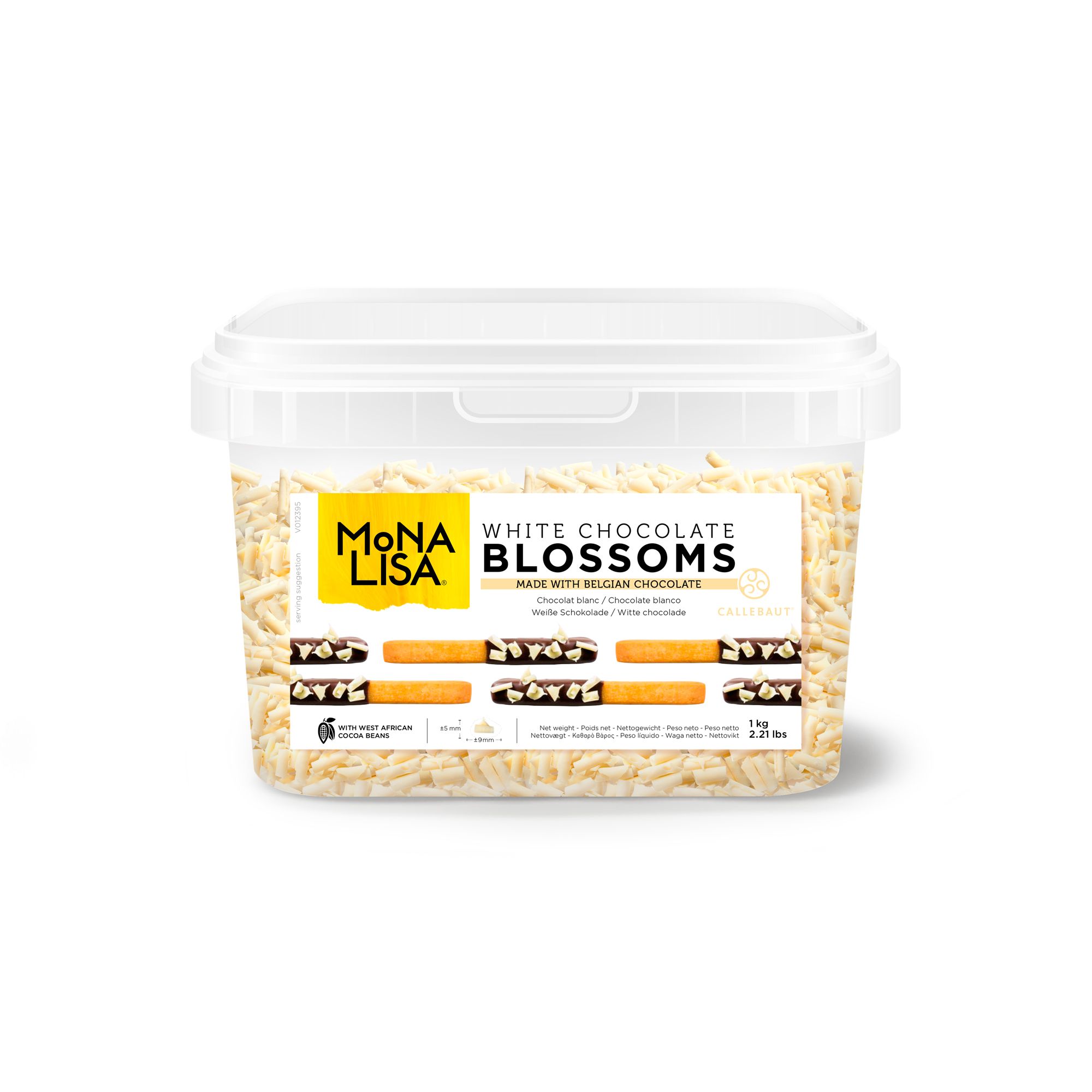 Шоколадная стружка белая MoNa Lisa Blossoms White, 1 кг Нидерланды