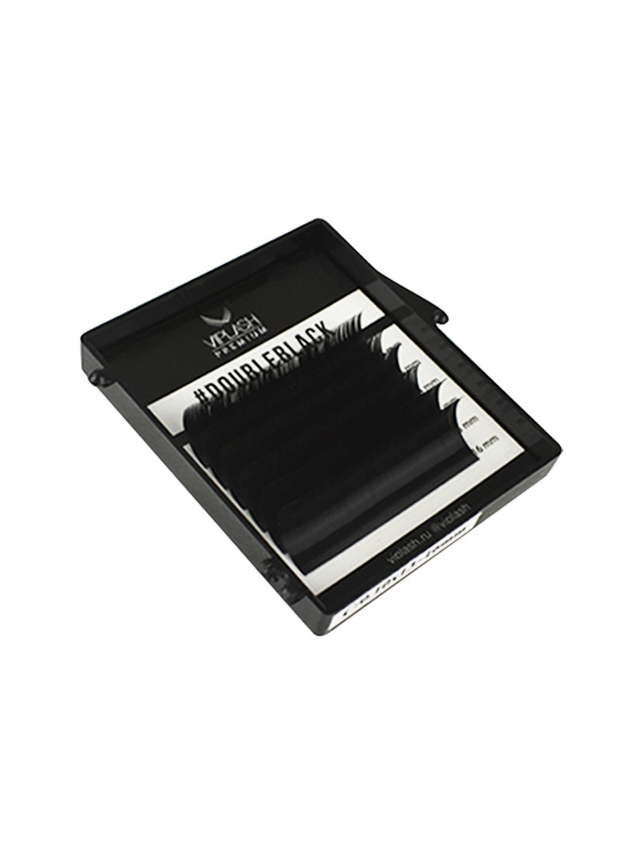 

Ресницы Viplash Doubleblack 6 линий мини C 0.07 6-8 мм, Черный