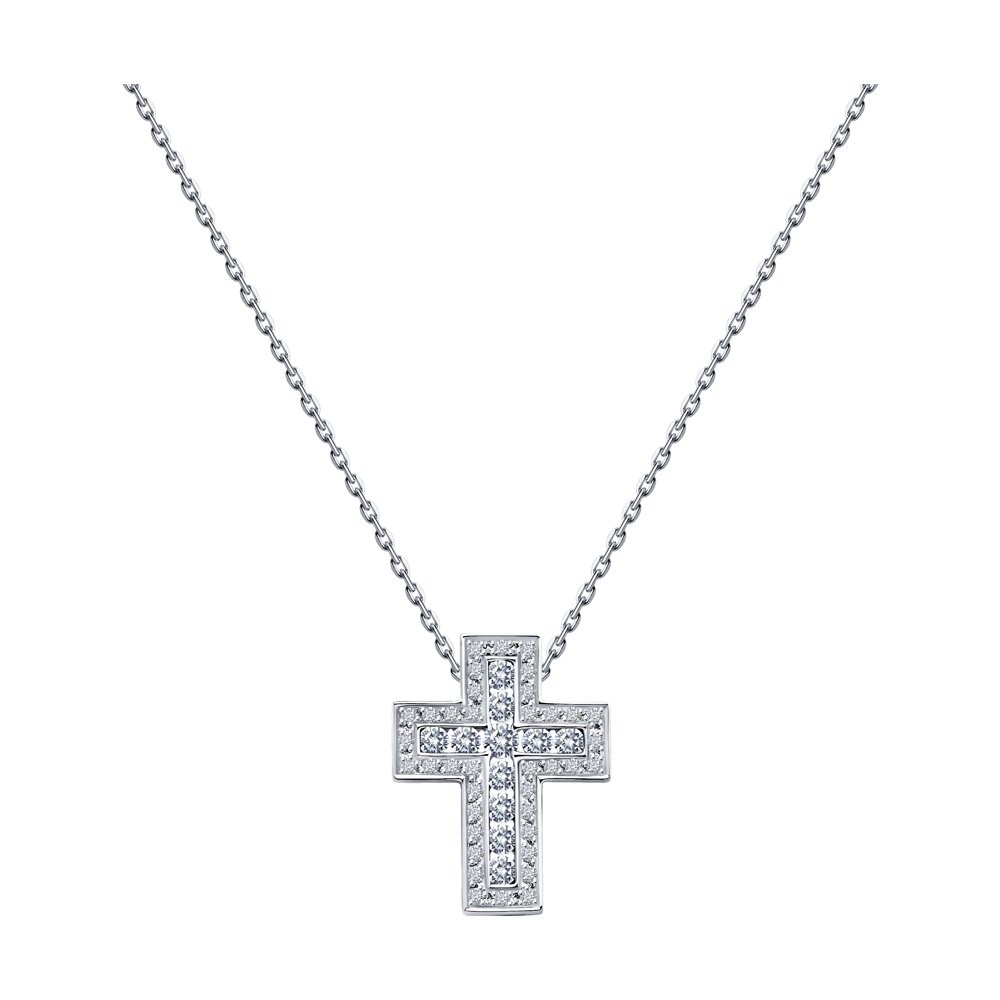 

Колье из белого золота с бриллиантом 50 см SOKOLOV Diamonds 1070188-3, 1070188-3
