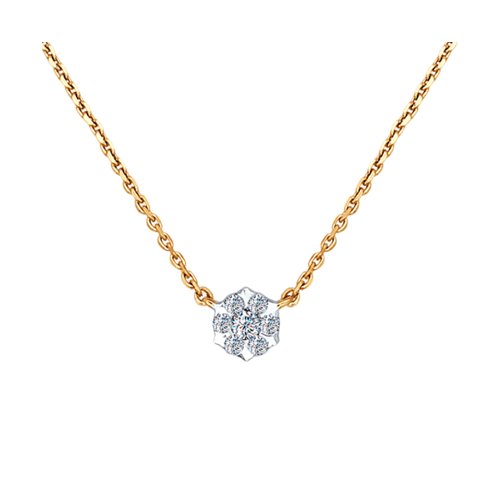 

Колье из красного золота 45 см SOKOLOV Diamonds 1070033, бриллиант, 1070033