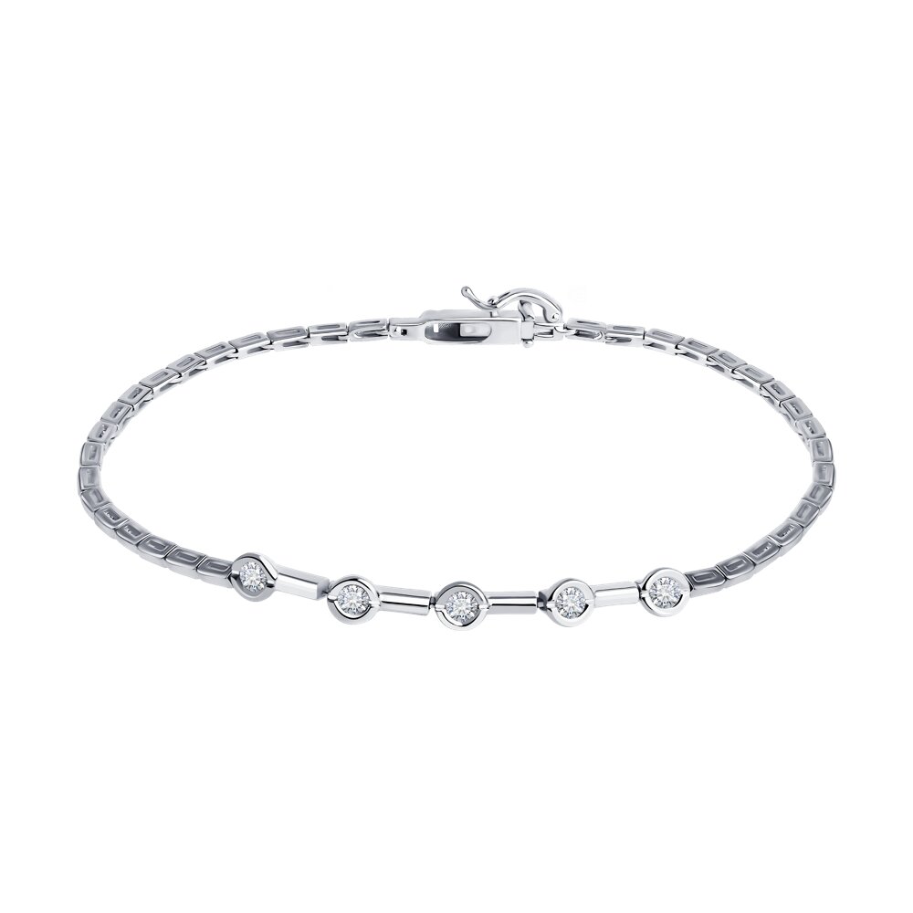 

Браслет из белого золота с бриллиантом р. 18 SOKOLOV Diamonds 1050225-3, 1050225-3