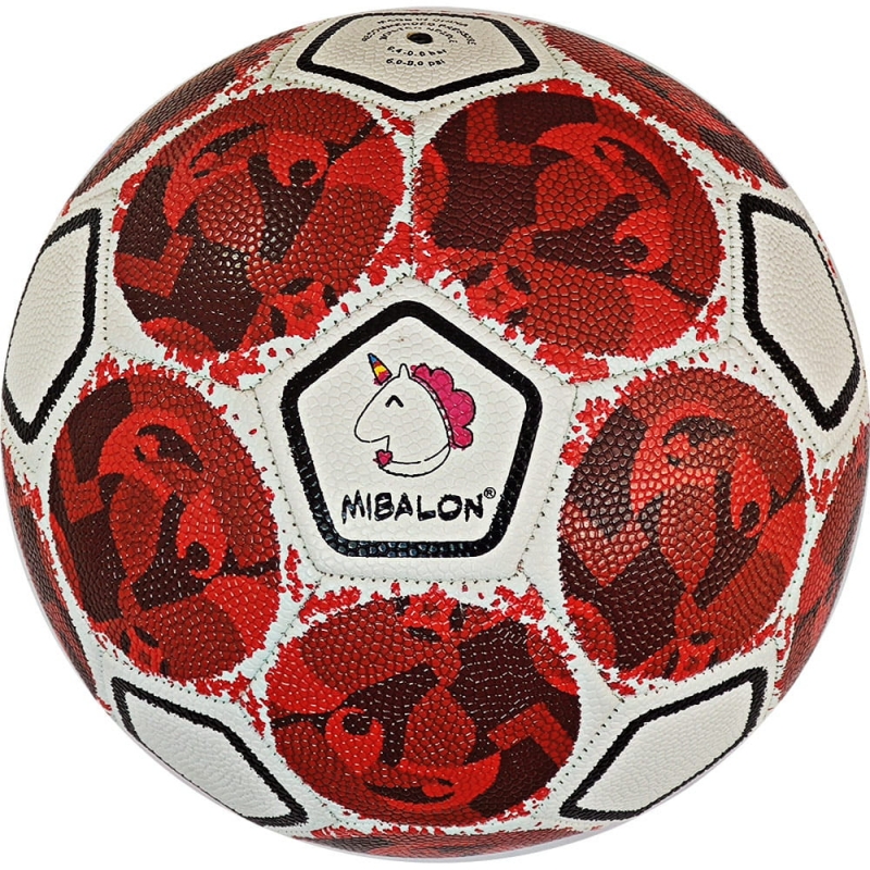 

Мяч футбольный Mibalon,3-слоя PVC 1.6, 300 гр, машинная сшивка красный Спортекс R18042