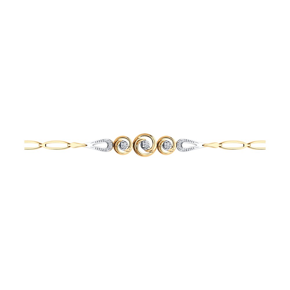 

Браслет из красного золота р. , SOKOLOV Diamonds 1050089, бриллиант, 1050089
