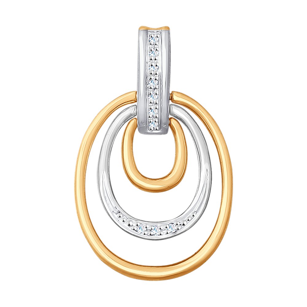 

Кулон из красного золота/белого золота с бриллиантом SOKOLOV Diamonds 1030657, 1030657