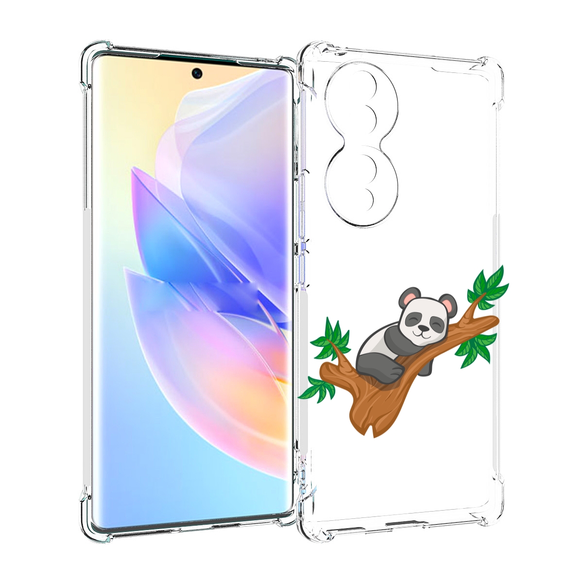 

Чехол MyPads панда-на-деревце для Honor 70, Прозрачный, Tocco