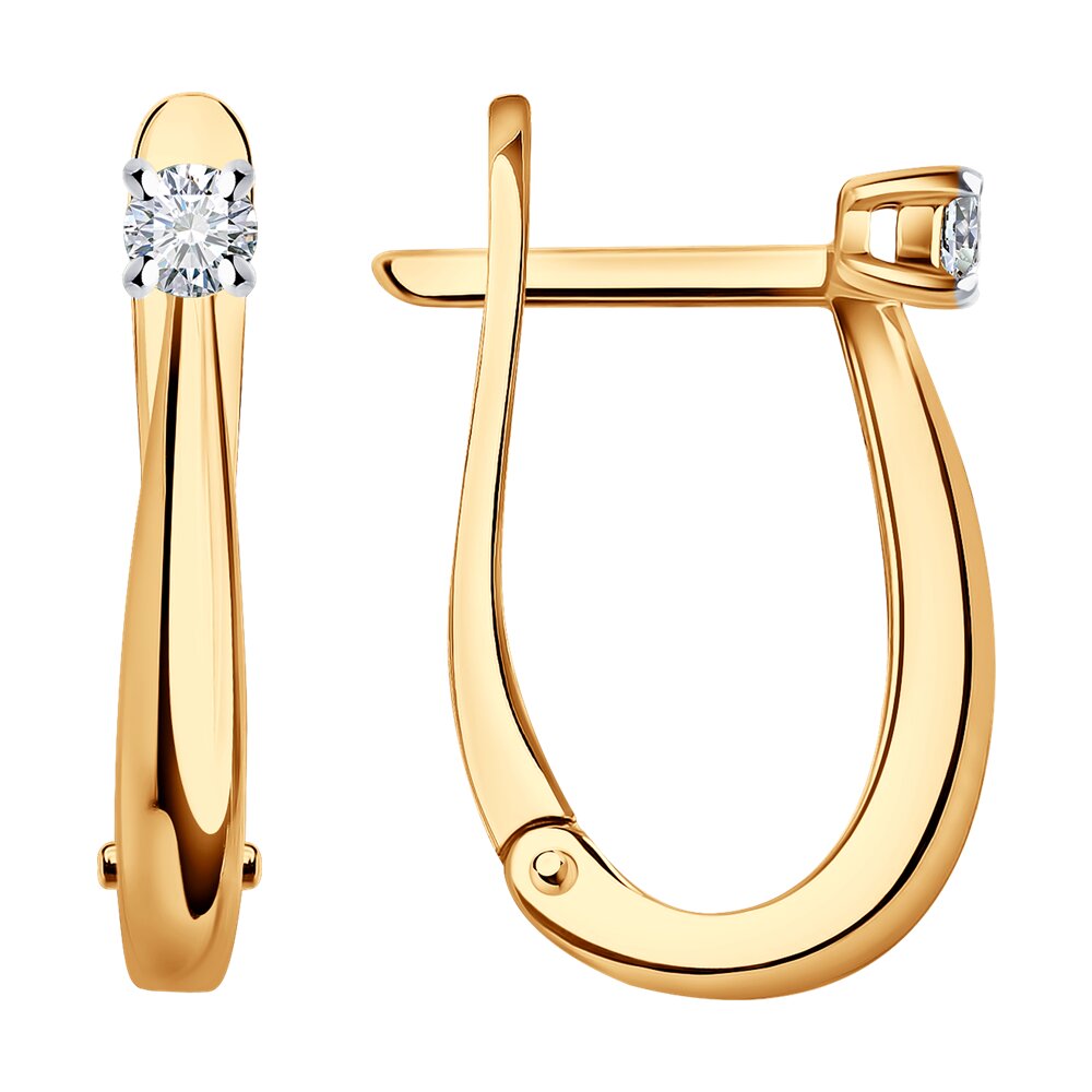

Серьги из красного золота SOKOLOV Diamonds 1022083, бриллиант, 1022083