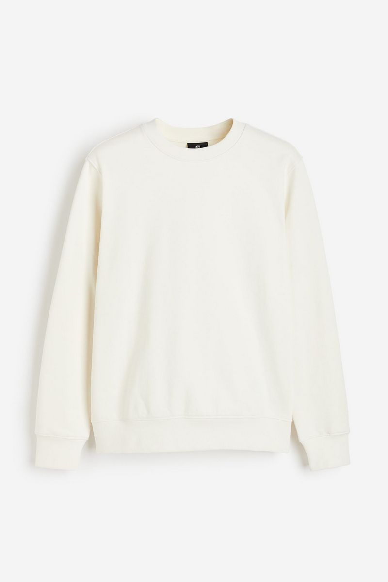 

Свитшот мужской H&M 1103619 белый XS, 1103619
