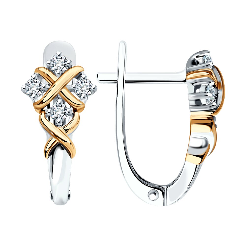 

Серьги из белого золота SOKOLOV Diamonds 1022035-3, бриллиант, 1022035-3