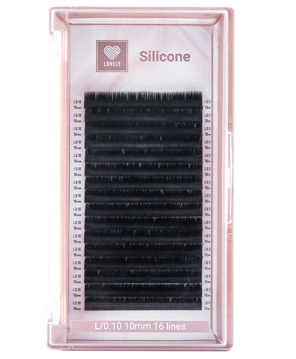 

Ресницы Lovely Silicone 16 линий mix L+ 0.10 9-12 мм, Черный, 4627201822635