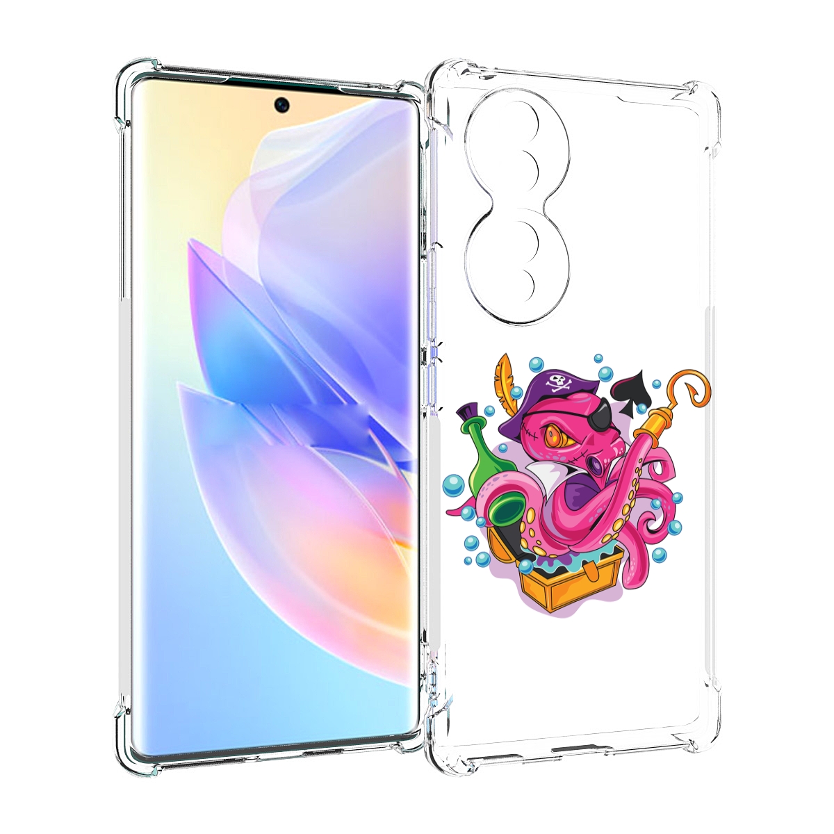 

Чехол MyPads осьминог пират детский для Honor 70, Прозрачный, Tocco